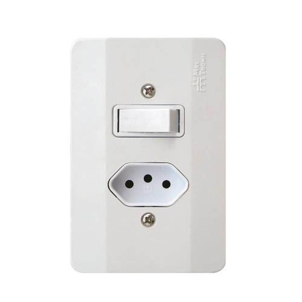 Interruptor Simples + Tomada 20a Linha Millenium - Mectronic Str-e6m