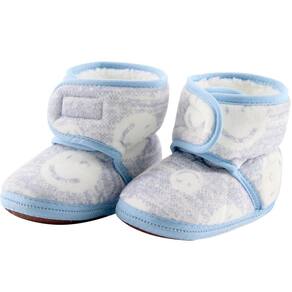 Pantufa Sapato Infantil Bebê Forrada Com fecho aderente 0 a 12 Meses