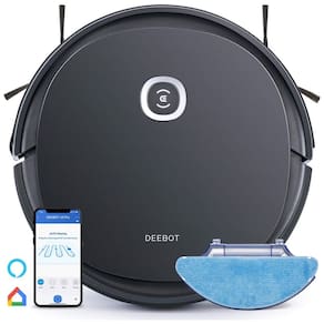 Aspirador de Pó Robô DEEBOT OZMO U2 com Controle Remoto e Conexão WI FI, 110v, ECOVACS OZMOU2, Preto