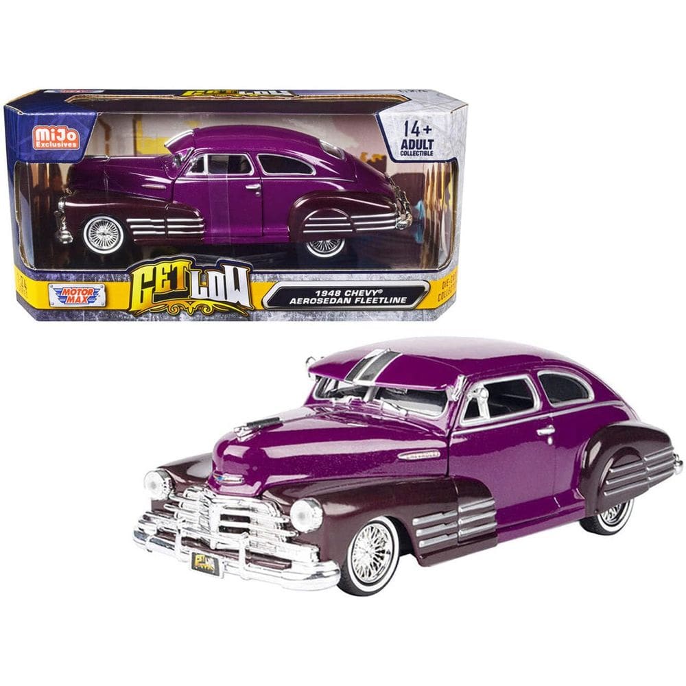 Modelo de carro moldado sob pressão Motormax 1948 Chevy Aerosedan 1/24