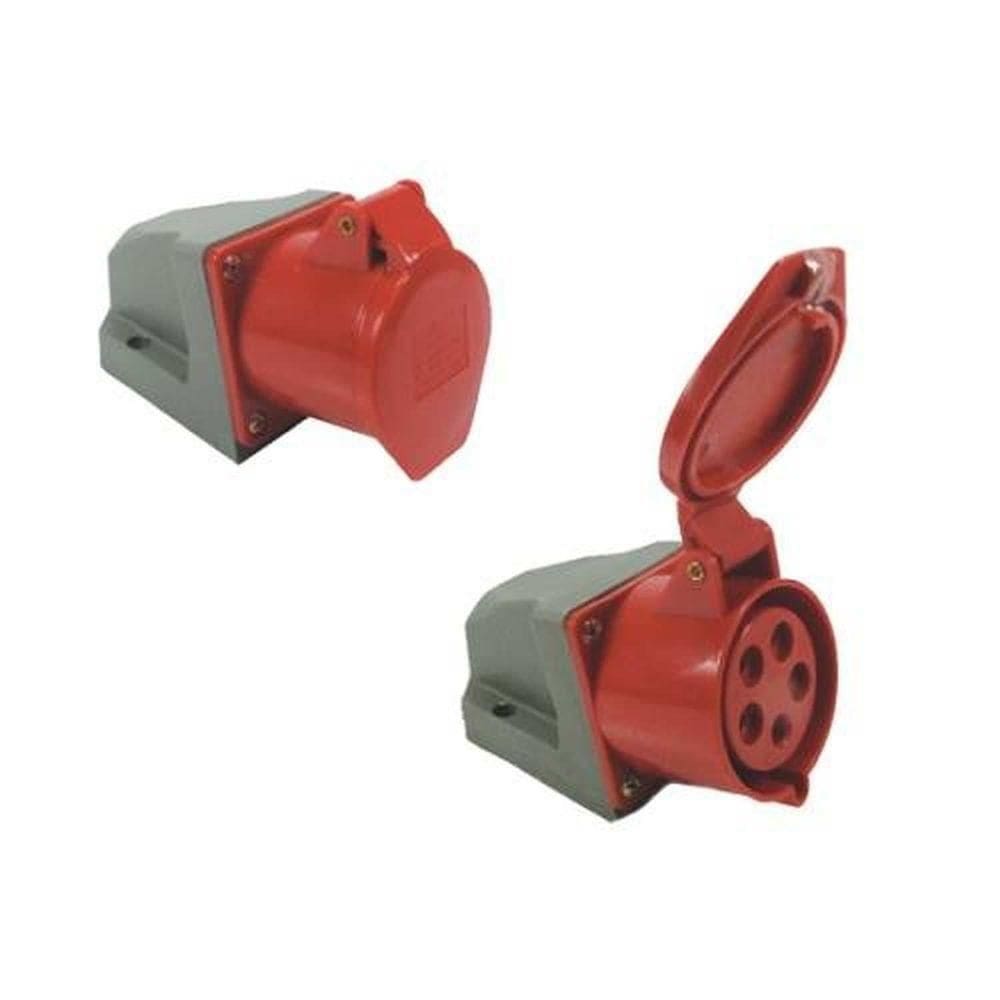 Tomada Industrial Sobrepor 32a 3p+t+n 380v/440v Soprano Ip44 Nbr Iec 60309-1 Nbr Iec 60309-2