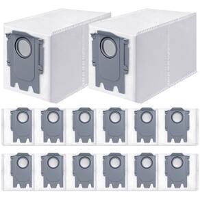 Pacote de 14 sacos de pó de substituição para aspirador Roborock Q10 S5+/ X5+