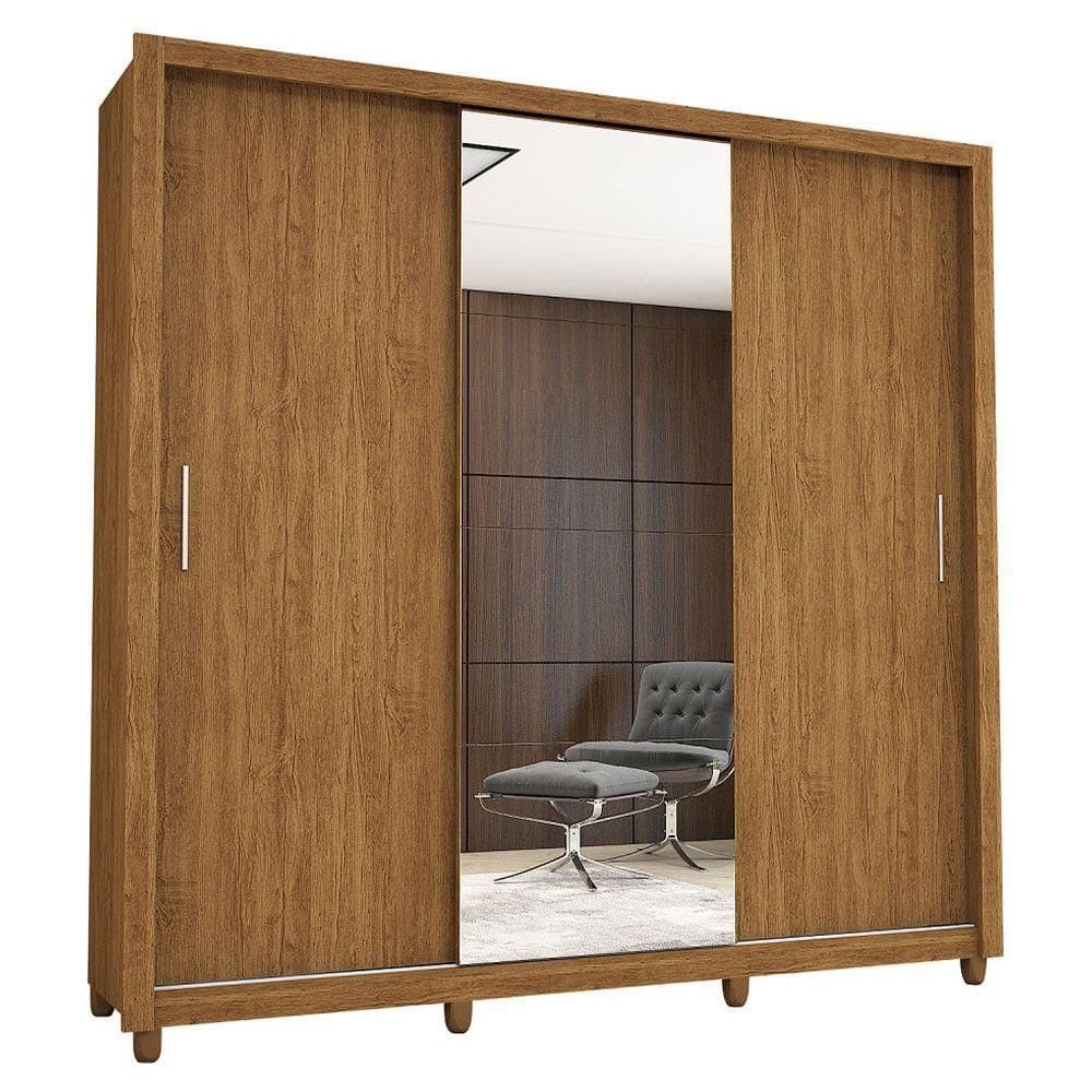 Guarda Roupa Clara Plus Casal 3 Portas Carioca Móveis Cinamomo
