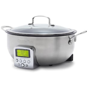 GreenPan Elite Panela Elétrica de 5,7 Litros, Grelhar, Refogar, Cozinhar Arroz, Cerâmica Antiaderente Saudável, Peças Laváveis em Máquina