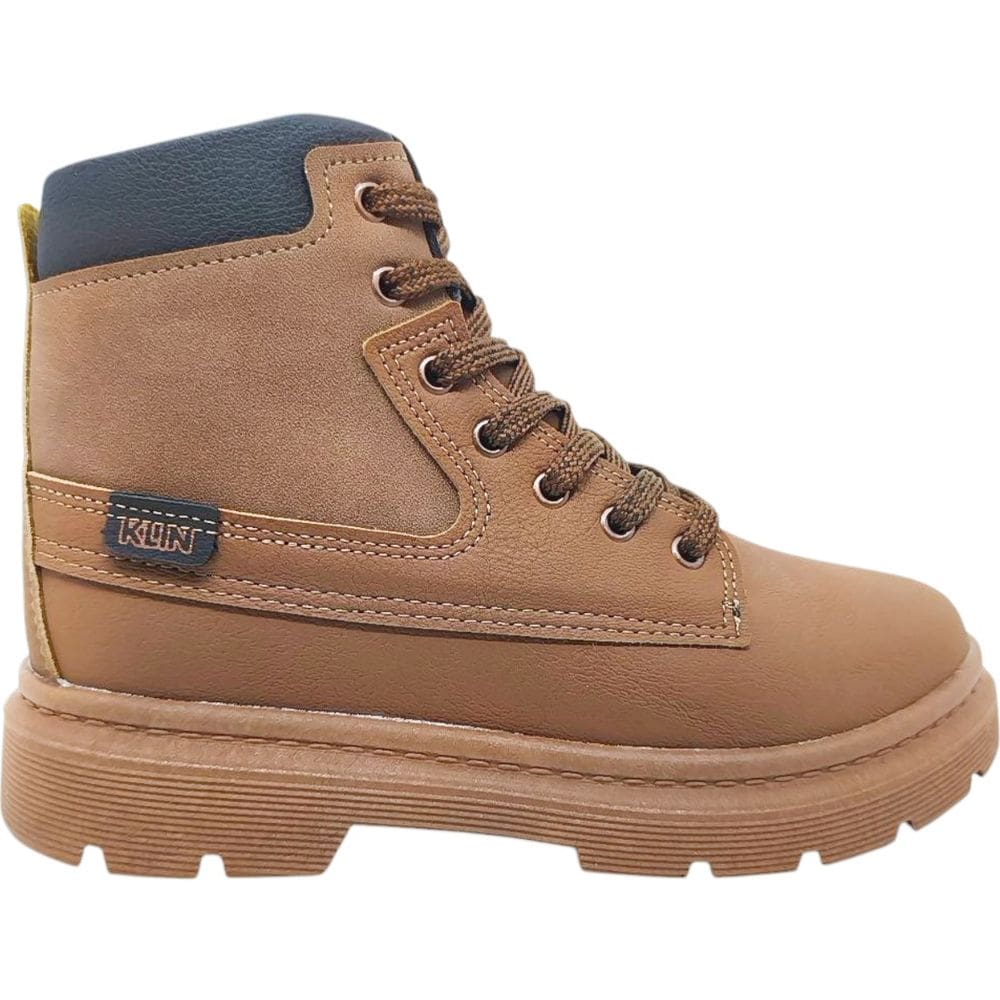 Coturno Infantil Menino Casual Dia a Dia Passeio Cano Médio com Zíper Conforto Klin 366.010