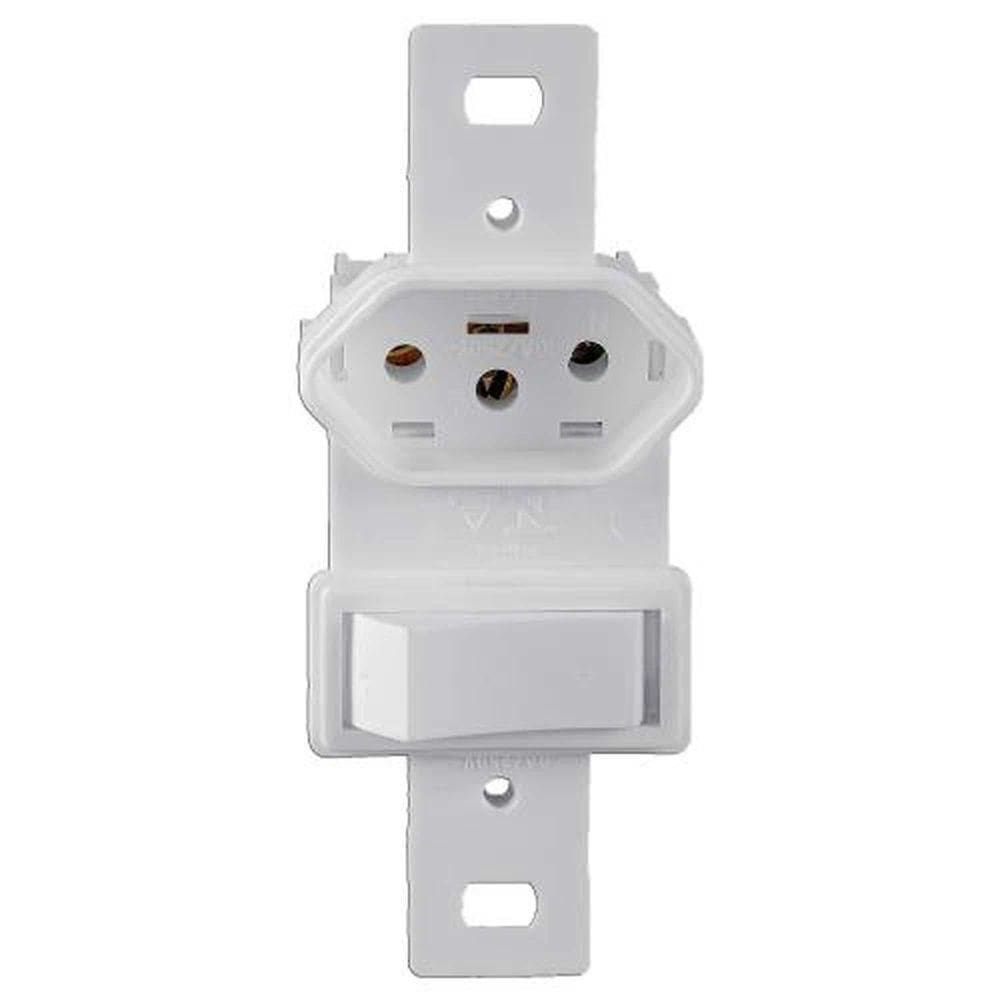 Interruptor Simples 6a + Tomada 2p+t 10a Para Condulete - Ilumi - 250v