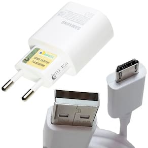 Carregador autêntico Celular Samsung Micro USB Branco Turbo
