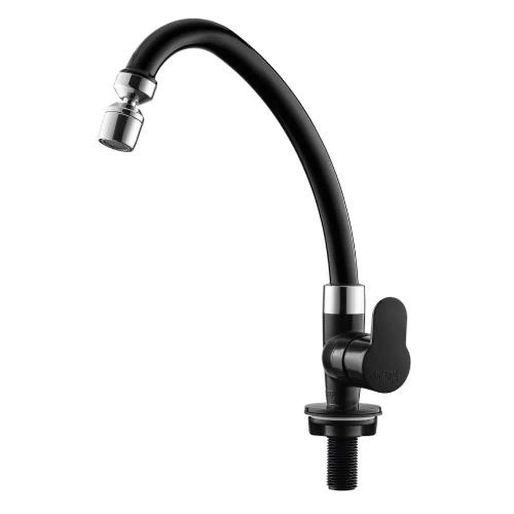 Torneira Tivoli Bica Móvel Mesa Preta/cromada - Abs - Herc