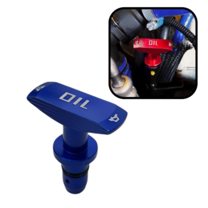 Puxador Vareta Óleo Motor Tuning Universal Azul Estilo BR M