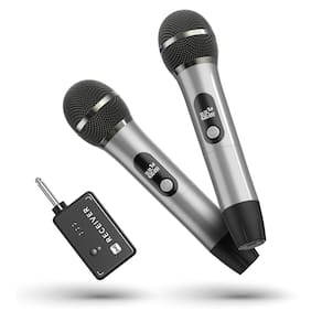Microfone sem fio ECHOMUSSY com duração de 40H, alcance de 60m