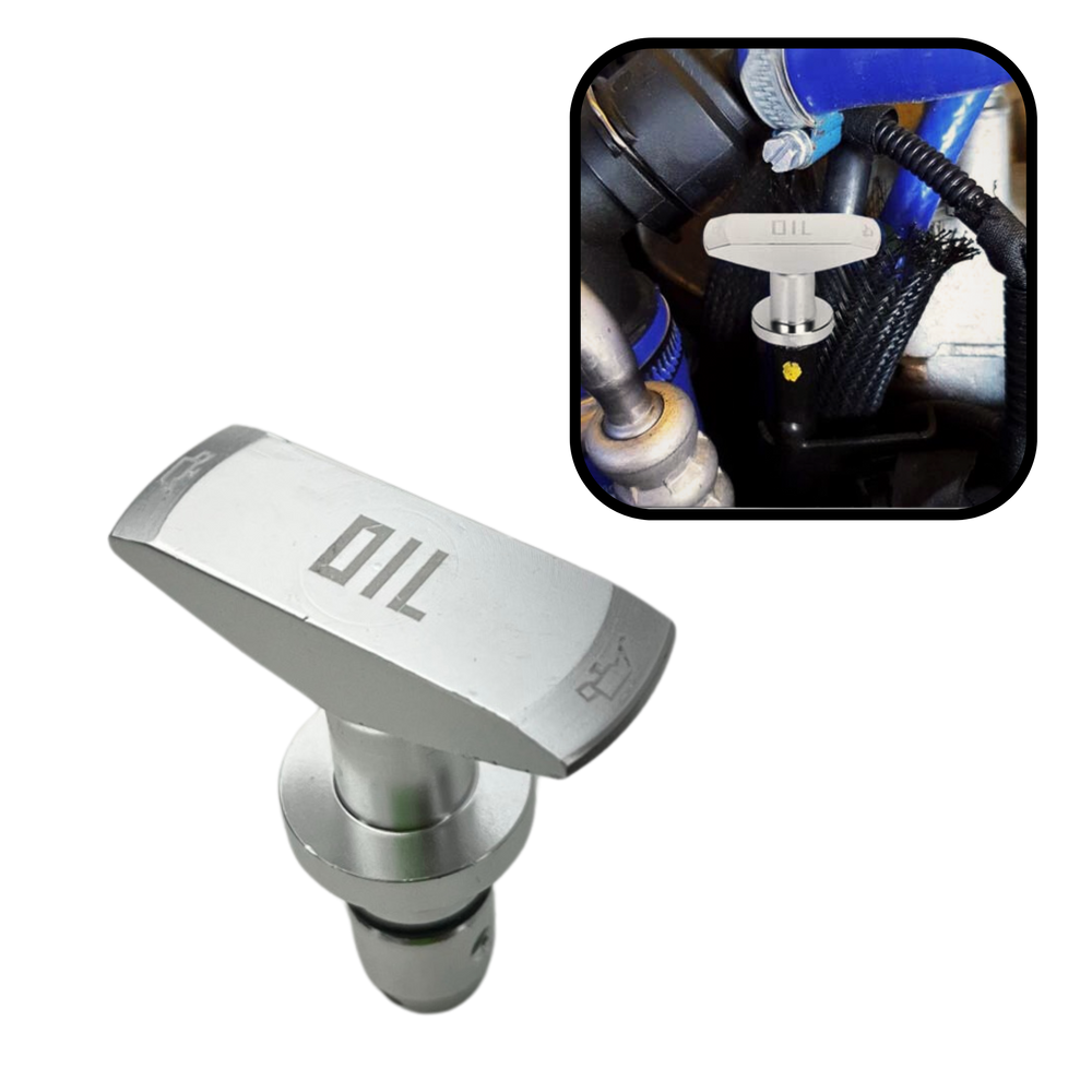 Puxador Vareta Óleo Motor Tuning Universal Prata Estilo BR M