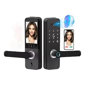 Fechadura Digital Eletrônica Reconhecimento facial biometria mini ideal apartamento Wifi - SA-FD25
