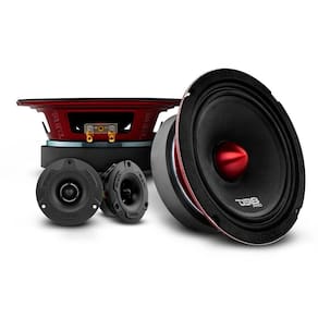 Pacote de alto-falantes para carro DS18 Midrange, tweeters de 6,5 polegadas, 1 polegada