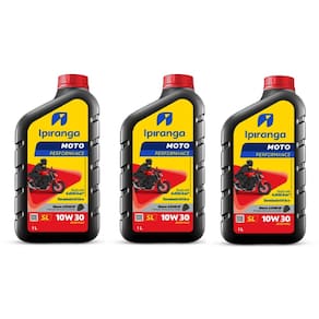 Kit 3lts Oleo Semi Sintético 10W30 Ipiranga 4 Tempos Performance JASO MA2 Nano ARMOR