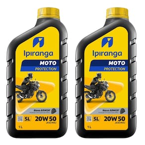 kit 2l ÓLEO MINERAL IPIRANGA MOTO PROTECTION 20W50 SL JASO MA2 Genuíno Honda