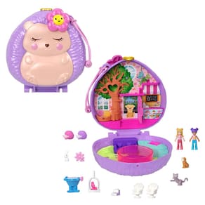 Cafeteria Toy Polly Hedgehog com 2 microbonecas