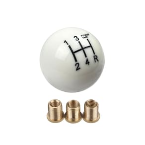 Manopla Cambio Universal Tunning 5 Marchas Estilo BR Branco