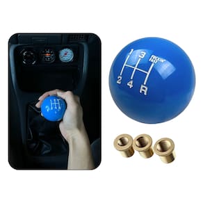 Manopla De Cambio Azul Universal Tunning 5 marchas Estilo BR