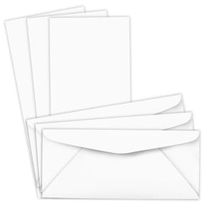 Cartões de notas comerciais em branco S Impressão superfina 4x9 (10x23cm)