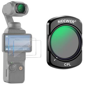 Kit de filtro CPL NEEWER Magnetic para DJI Osmo 3 com 2 protetores