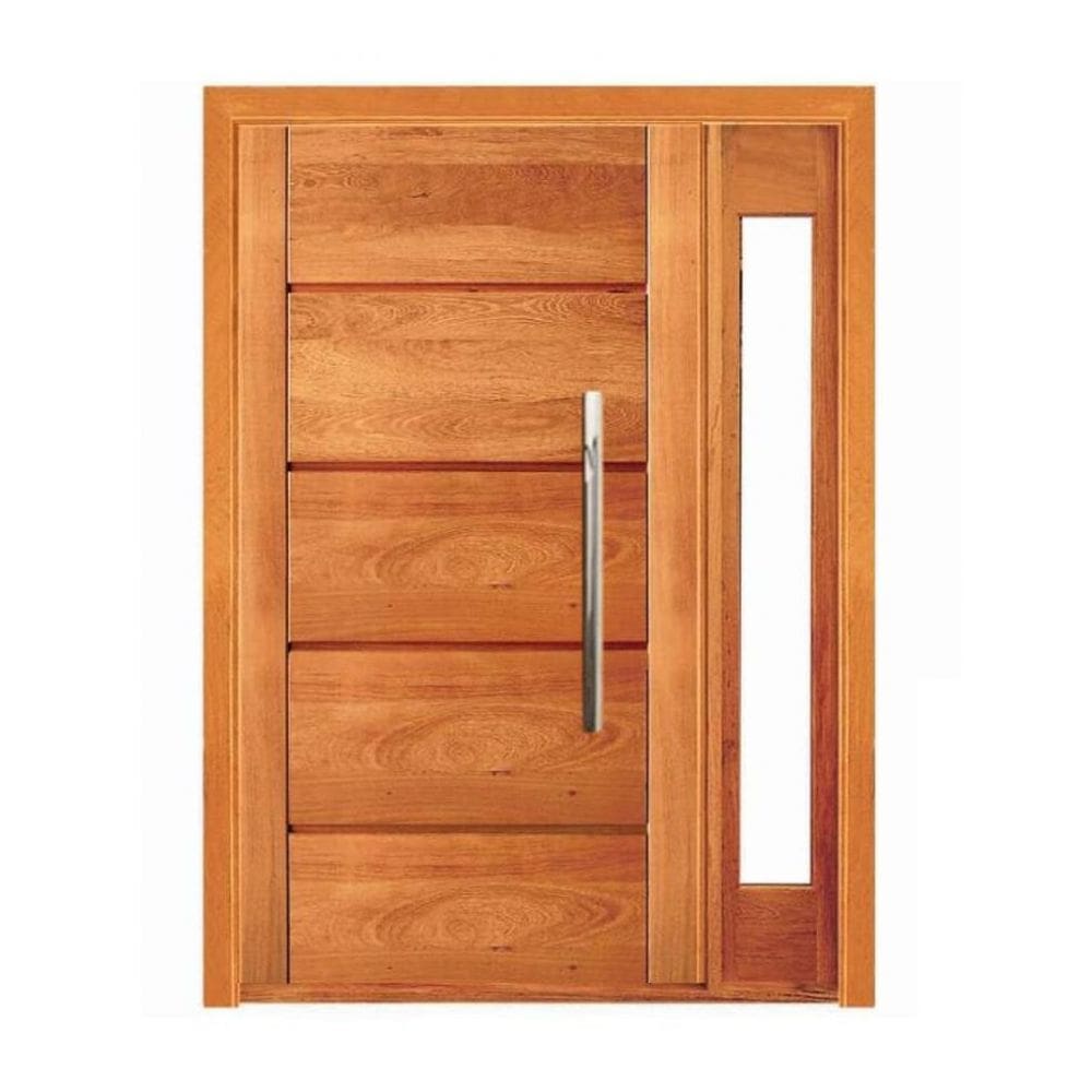 Porta Pivotante Mil com Visor Lateral - Madeira Maciça - Angelim