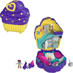 Playset Polly World Cupcake com 2 microbonecas