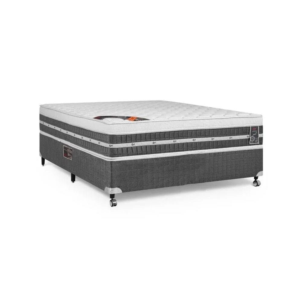 Cama Box Casal Castor Premium Gel 138x188x59 + Box Castor