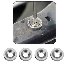 Parafuso Arruela Anodizadas 10 Unidade M6 Tuning Carro Cinza