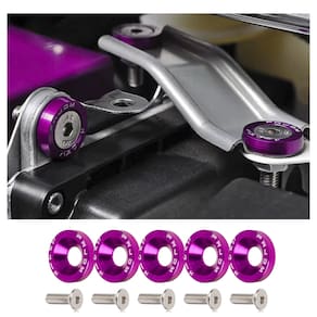 10 Und Parafuso Arruela Anodizada Roxo M6 Moto Carro