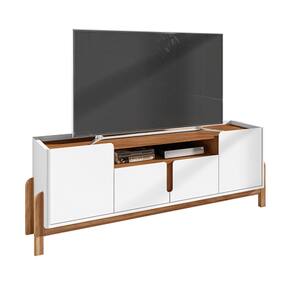 Rack Lizz 1.70 Branco/Cedro - Casa D Móveis