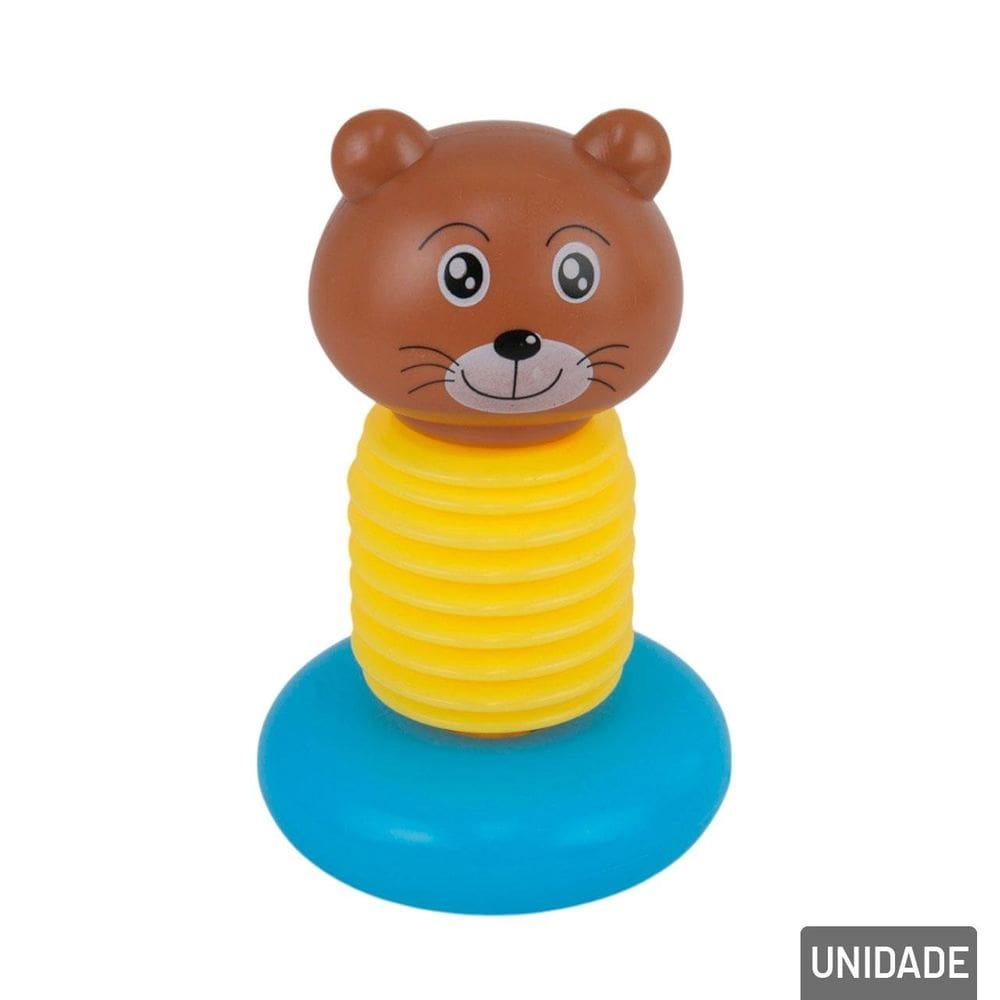 Brinquedo de Plástico Infantil 16cm Pressão Apito - Tudo em Caixa