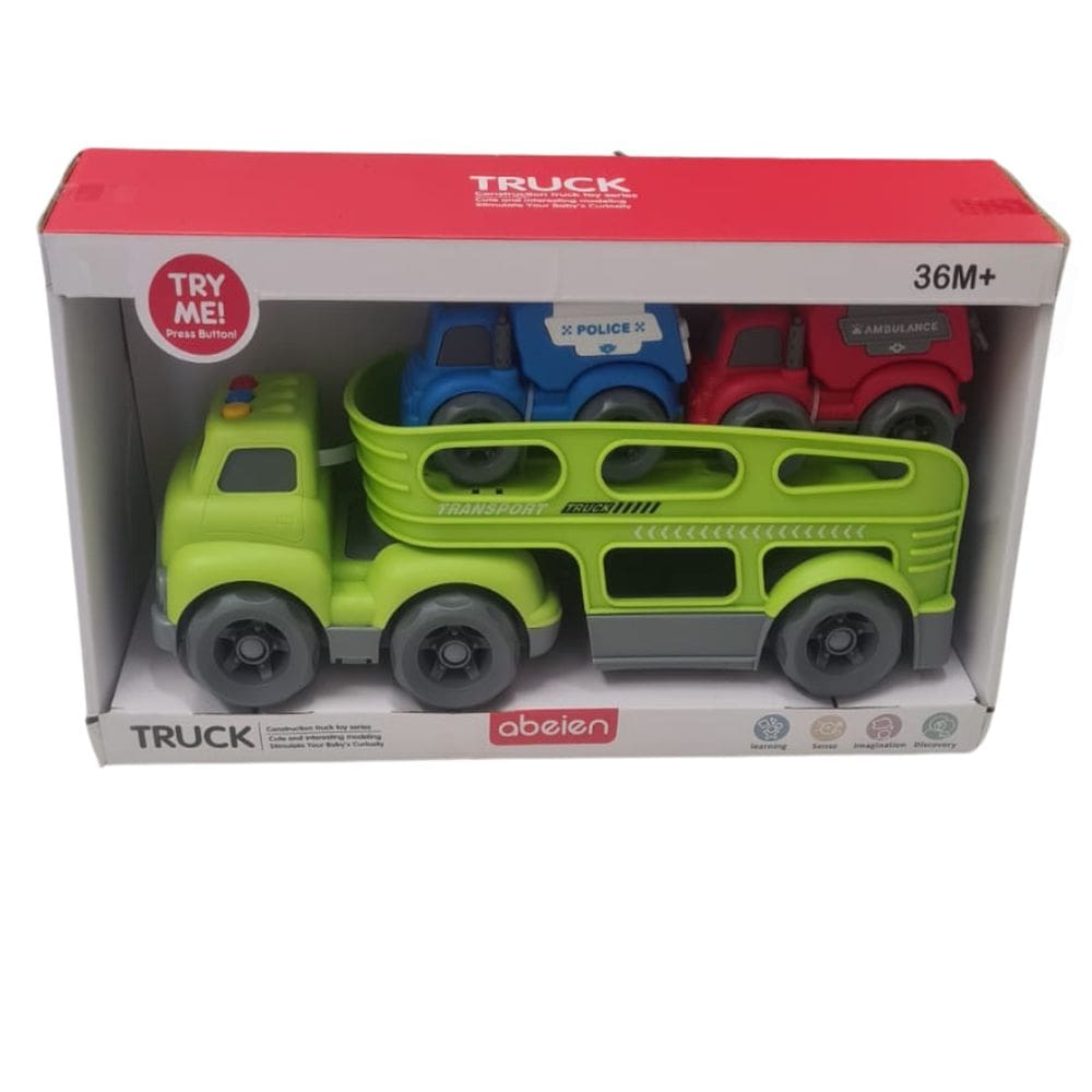 Truck Caminhão Com 2 Carros, Luz e Som diverso - MR 56001