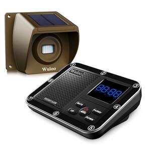 Alarme de garagem Wuloo Solar Wireless com alcance de 1800 pés com bateria