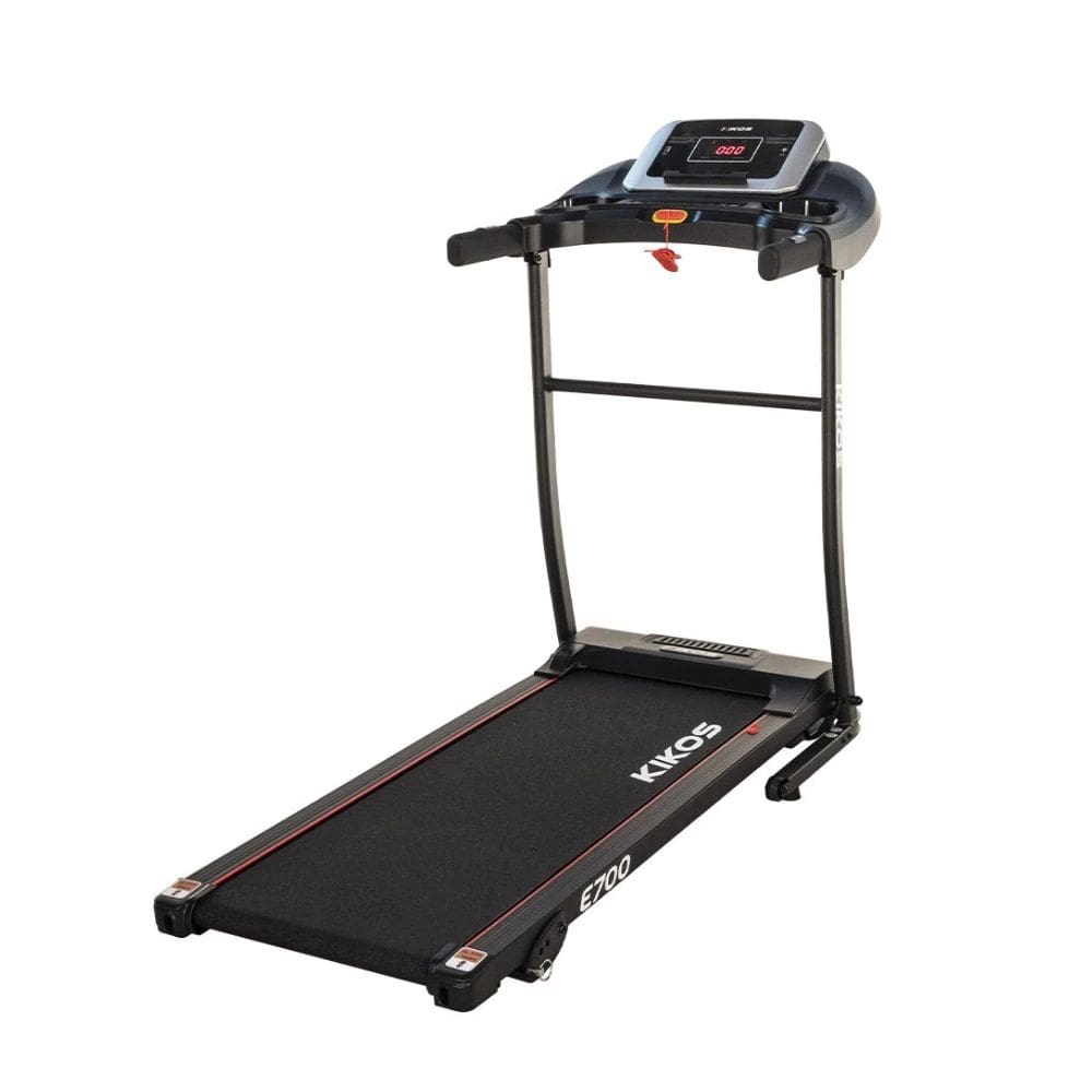 Esteira Ergométrica Kikos E700c Dobrável Com Inclinação Manual, 12 Programas, Display Led, Usb e Suporta Até 90kg