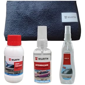 Kit Antiembaçante Limpa Parabrisa Water Off + Pano Microfibra Wurth