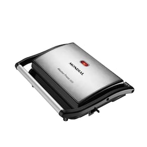 Sanduicheira e Grill Inox Mondial Master Press Antiaderente e Chapas Duplas Onduladas PG-01