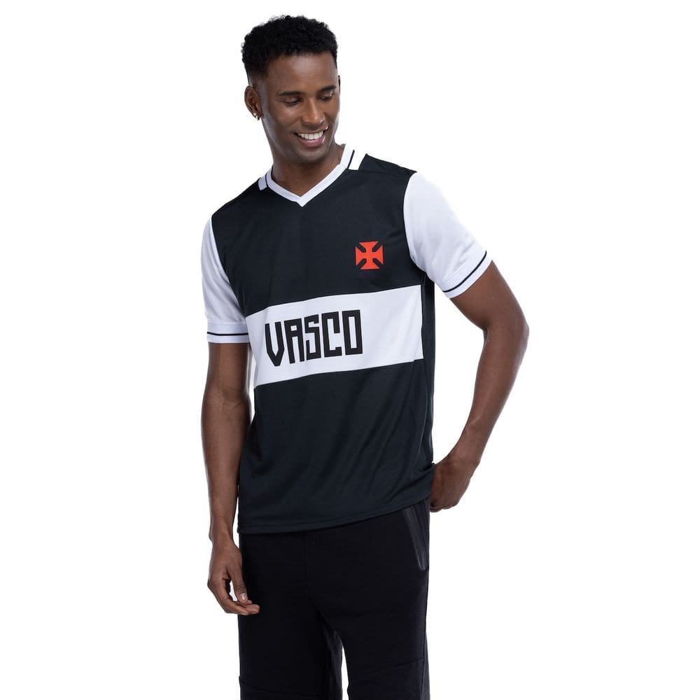 Camiseta do Vasco Masculina Retrô Anos 80 Dry