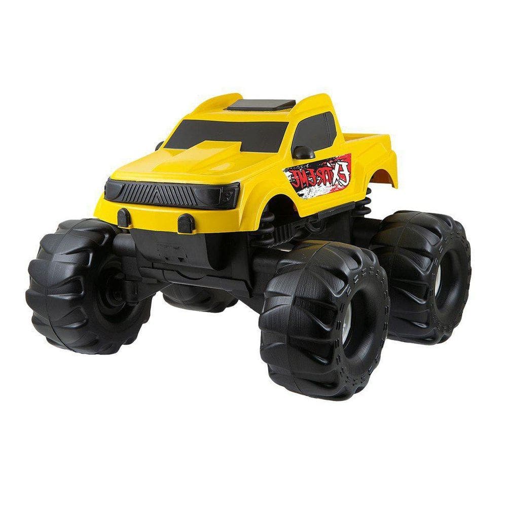 Brinquedo Super Picape Extreme Monster Truck Amarela 38Cm