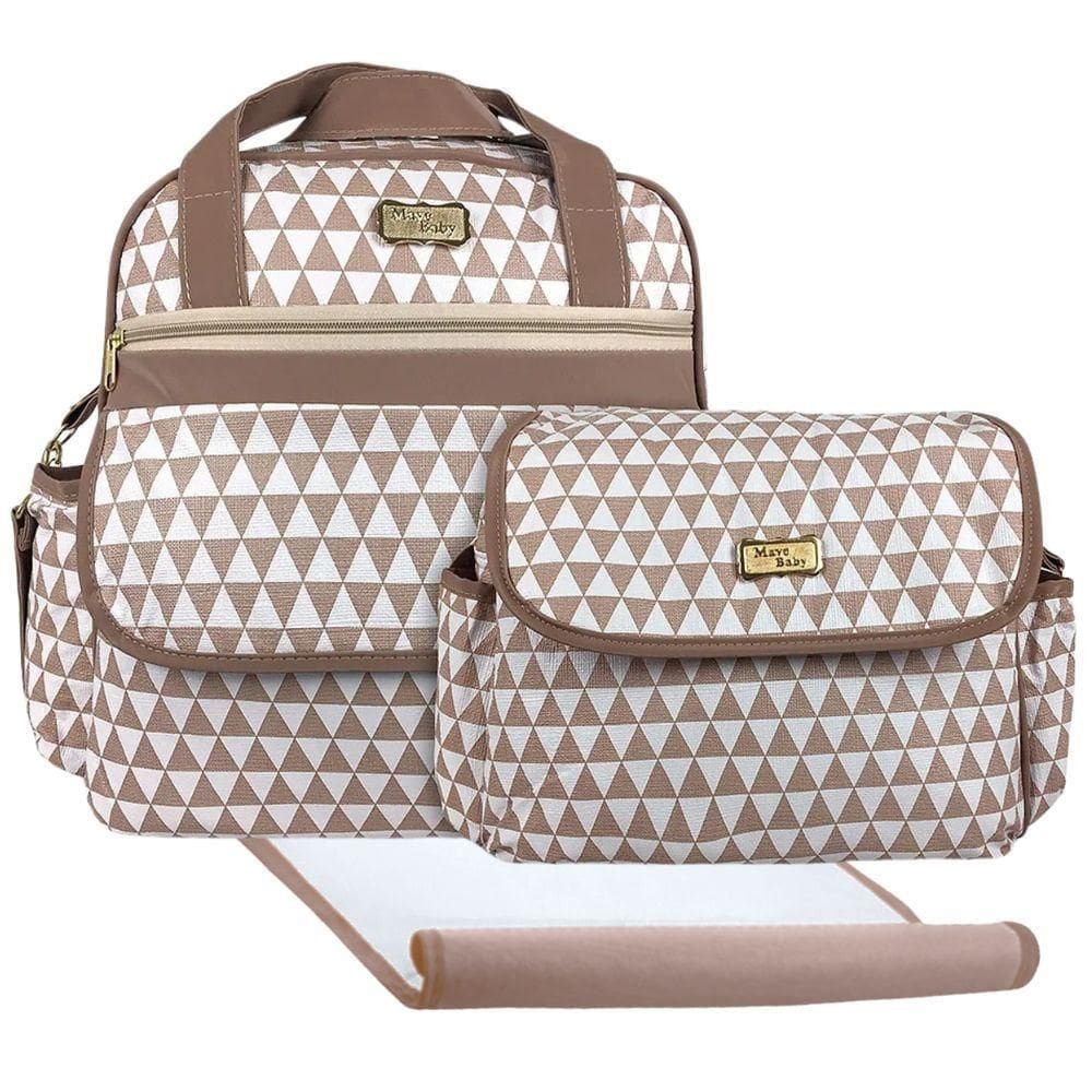 Kit Mochila E Bolsas Maternidade Prima Baby Bege