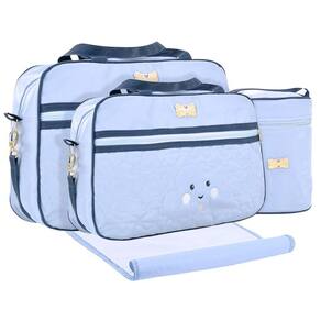 Kit Bolsas Maternidade Nuvem Class Baby Azul Claro