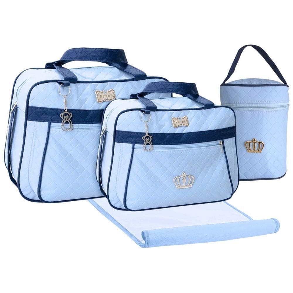 Kit Bolsas Maternidade Royal Baby Completo Azul Claro