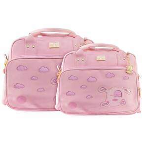 Kit Bolsas Maternidade Dog Baby Premium Rosa