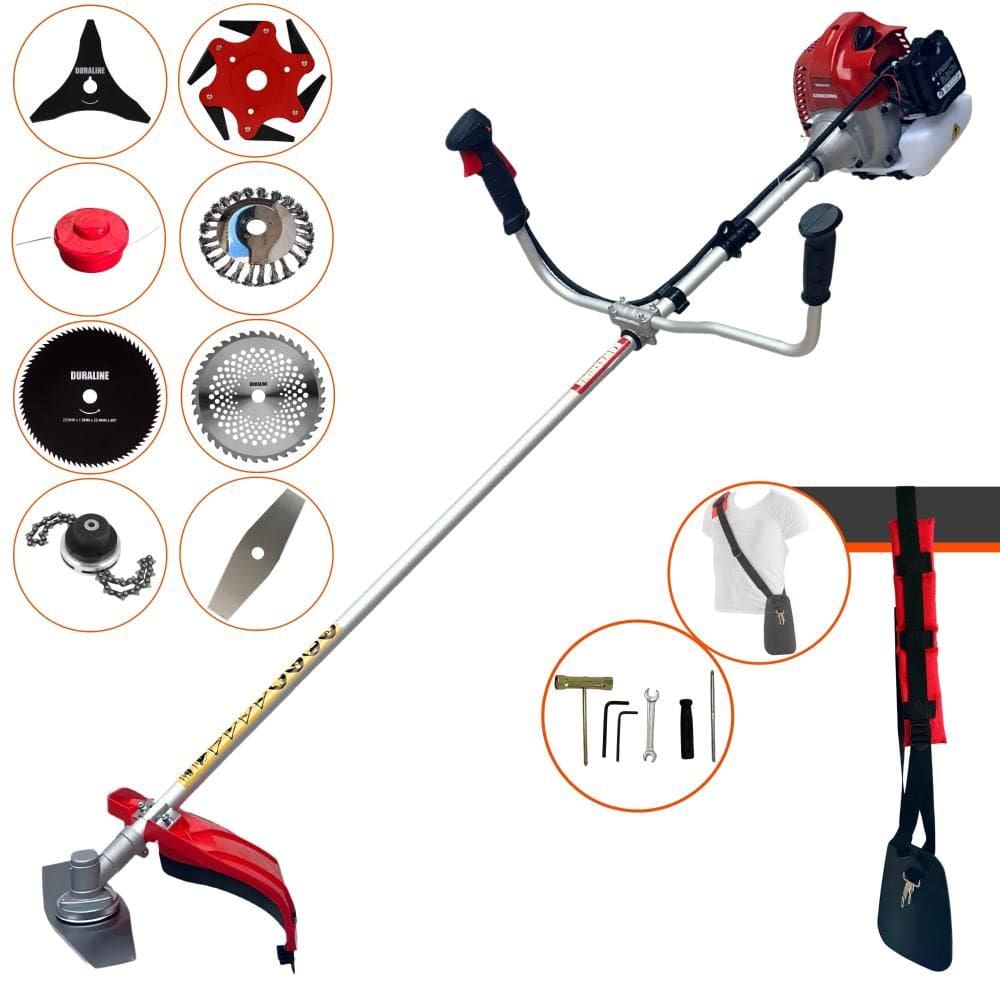 Roçadeira Kawashima BCJ620L Com Carretel + Faca 2 Pontas + Faca 3 Pontas + Faca 6 Pontas + Faca 40 Dentes + Faca 80 Dentes + Trimmer + Escova de Aço