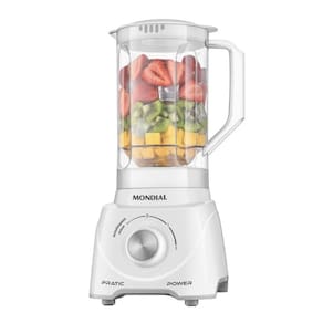 Liquidificador Mondial Pratic Power 2,2L 2 Velocidades + Pulsar 550W Branco 220V - L-97-W