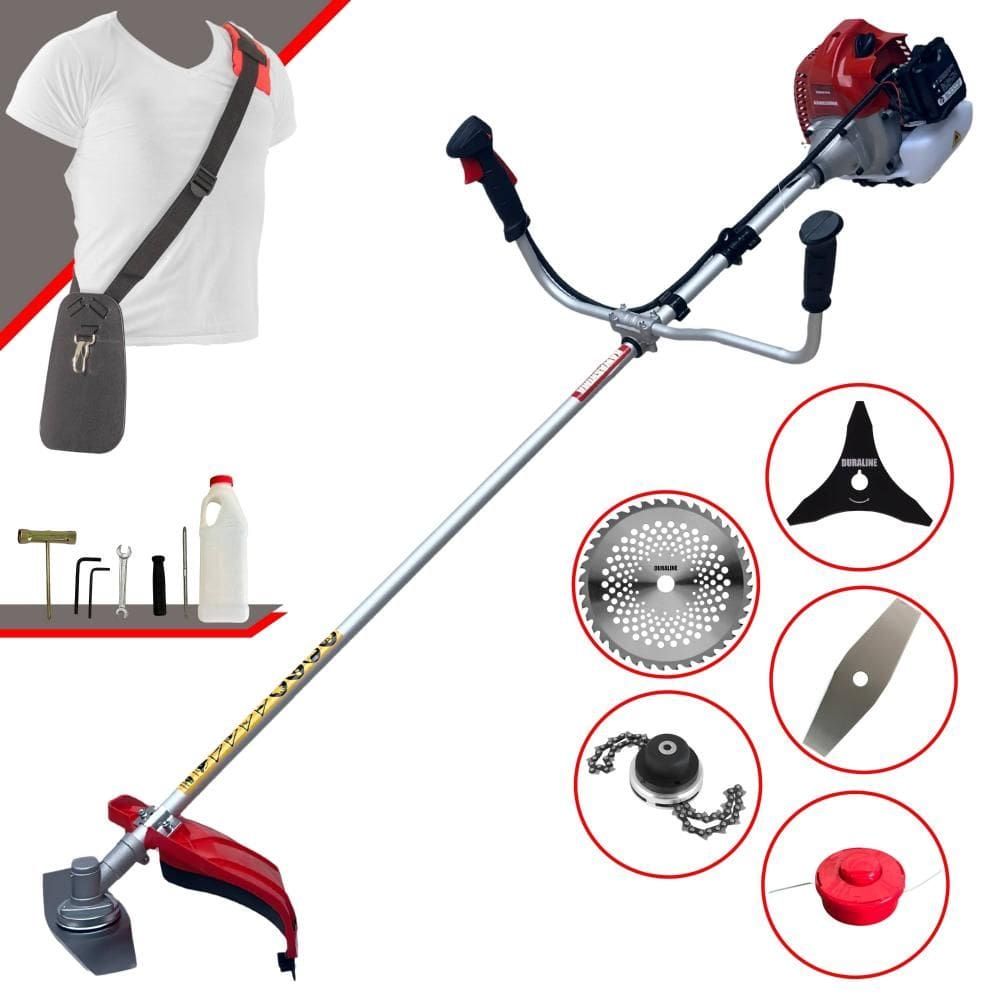 Podador de Grama À Gasolina Kawashima BCJ620-L 62cc 3HP 10.000rpm Completa Com Carretel + Faca 2 Pontas + Faca 3 Pontas + Faca 40 Dentes + Trimmer
