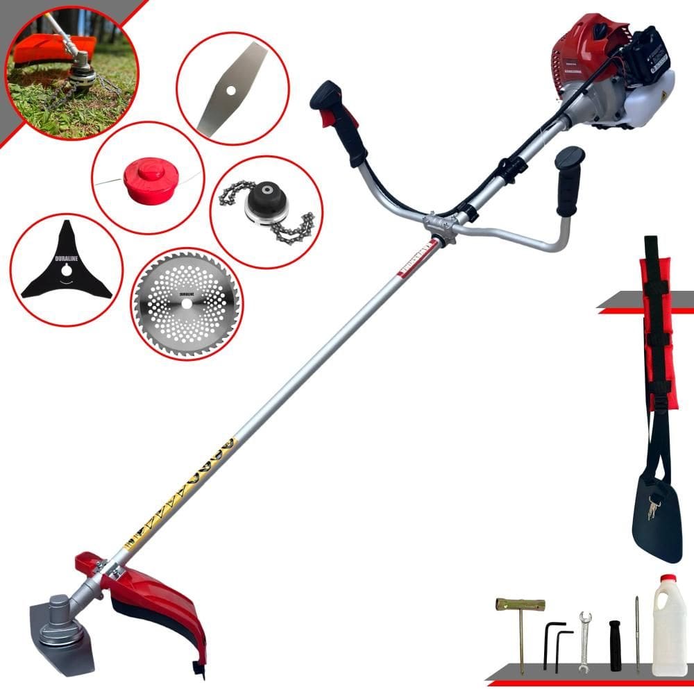 Roçadeira Multifuncional Completa Kawashima BCJ620-L À Gasolina 62cc 3HP Alta Rotação Ideal Para Todos os Tipos de Trabalhos Com 5 Opções de Cortes