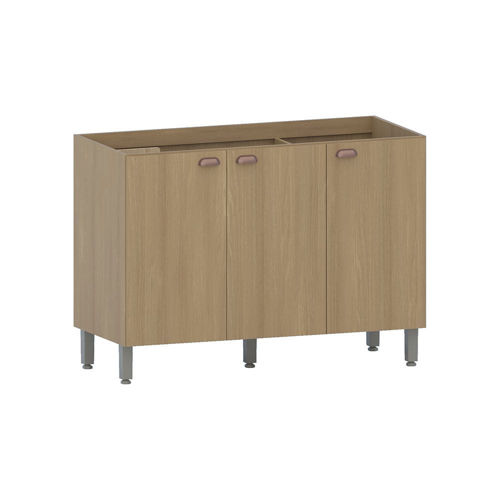 Balcão de Cozinha para Pia 120cm 3 Portas sem Tampo Classic Luciane Móveis