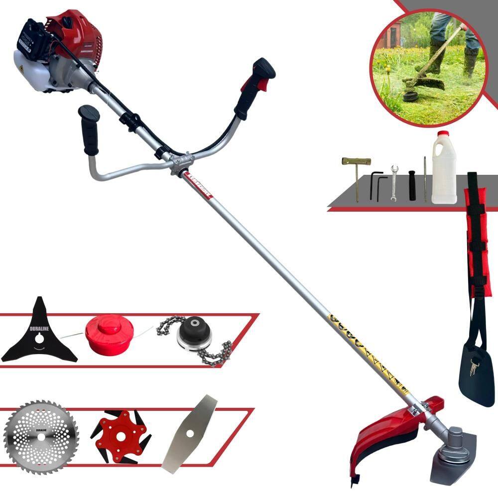 Roçadeira Multifuncional Completa Kawashima BCJ620L À Gasolina 62cc 3HP Alta Rotação Ideal Para Todos os Tipos de Trabalhos Com 6 Opções de Cortes