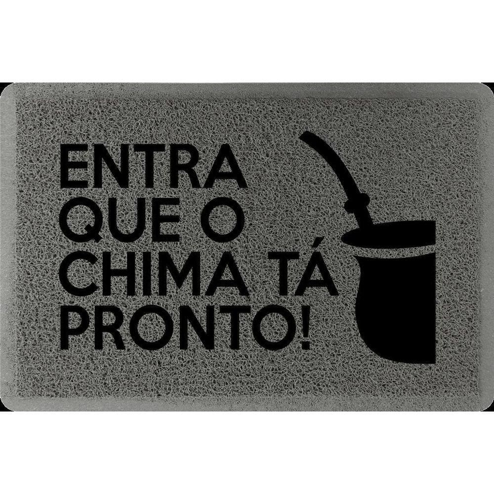 Tapete Cinza Entra Que O Chima Ta Pronto 60X40Cm