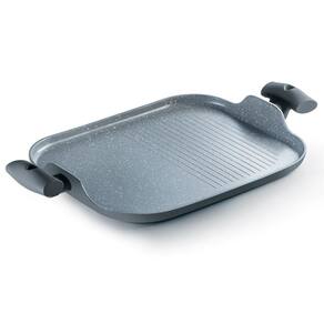 Grill Chapa Duplo Hercules Antiaderente Ceramica Indução Com Alça
